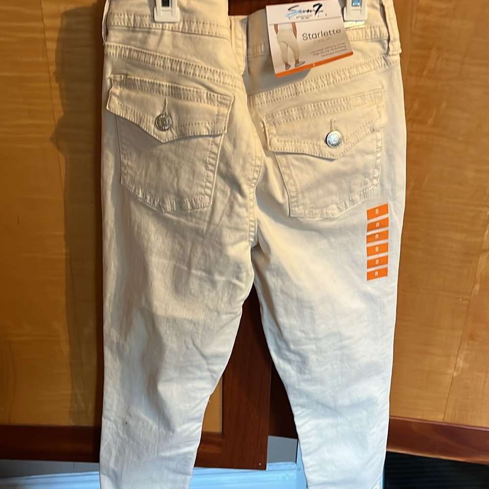 Seven7 Starlette Crop Ivory Jeans - Picture 3 of 4